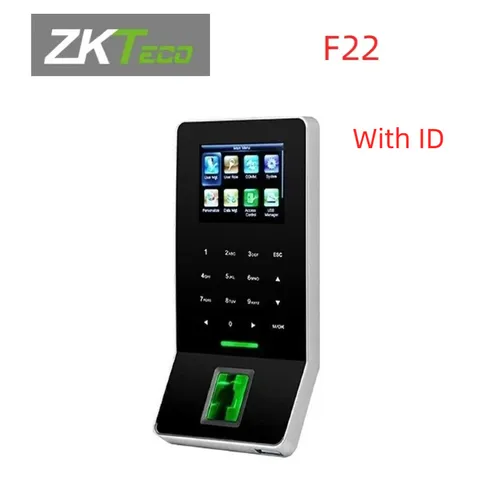 ZKTeco F22 WiFi ID TCP/IP Ultra-thin Fingerprint Touch Screen Time Attendance