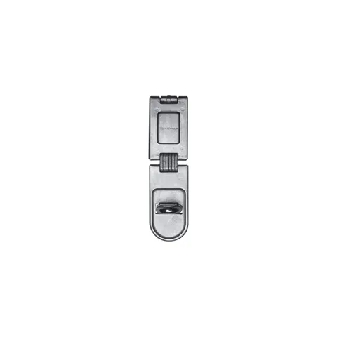Master Lock 6-1/4" Long Zinc Plated Hardened Steel Single Hinge Hasp, 1 Pack,