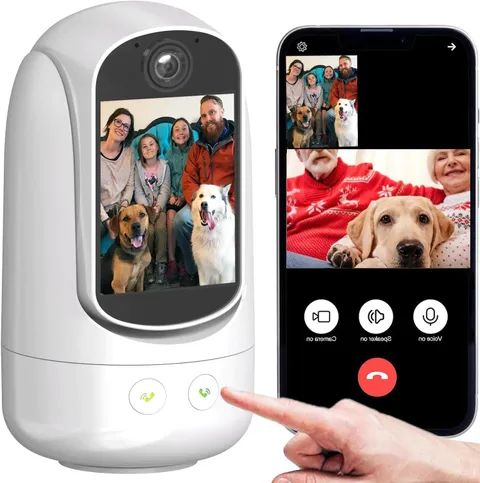 2-Way Video/Audio Security Camera Screen Wifi AI Detection Puppy/Pet/Cat/Elderly