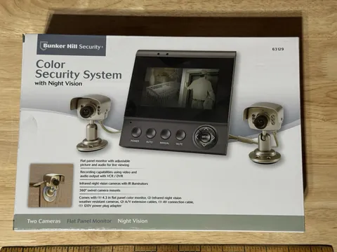 Bunker Hill Security Camera Set 63129 Night Vision Color 4.3in Monitor New