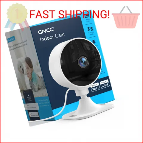 GNCC 2.4GHz Indoor Security Camera, 1080P Home Camera for Pet Monitoring, Motion