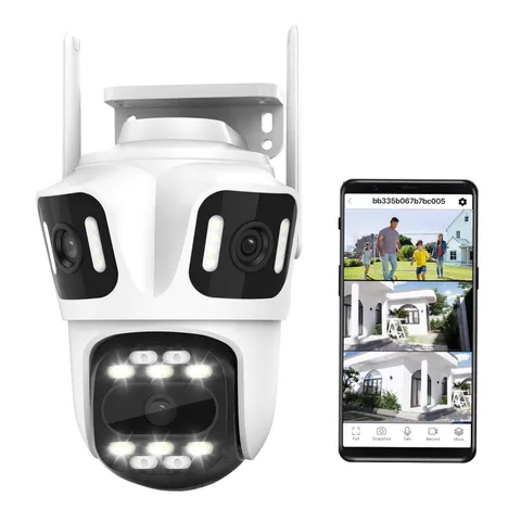 9MP Three Lens Security Camera Wireless Outdoor WiFi PTZ Camera