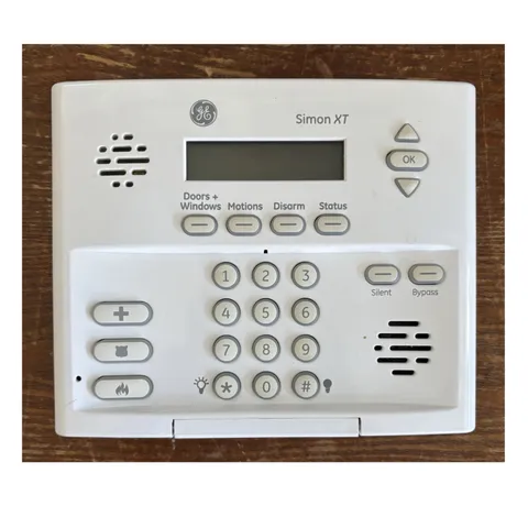 GE Simon XT Alarm System Keypad Control Panel, Indoor Only, White