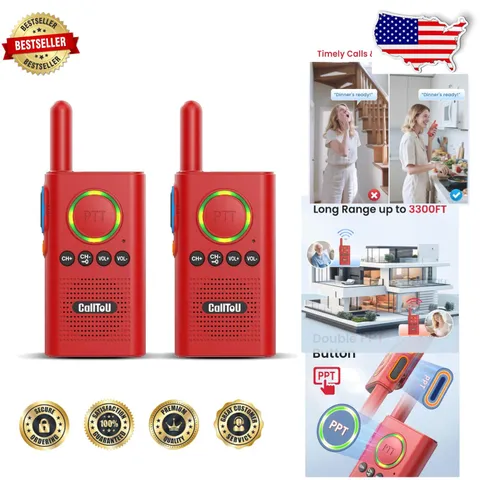 Elderly Monitoring Intercom Red 3300FT VOX Keypad Lock Rechargeable Battery