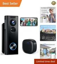 Smart Wi-Fi Video Doorbell with 2-Way Audio & Instant Alerts - Alexa Compatible