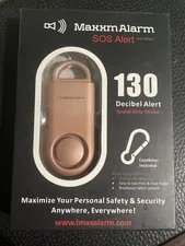 Maxxm Alarm SOS Alert Personal Safety Alarm 130db - Gold Brand new in box