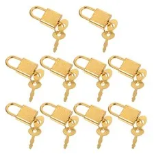 10 Sets Lock for Storage Box Cute Padlock Key Metal Luggage Padlocks