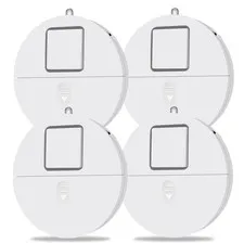 Window Alarm System 4-Pack – 120dB Vibration Sensor Security Alarms with LED Ind