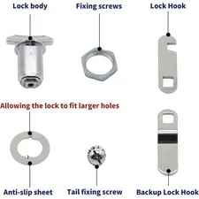 For Cabinet Boxes Home Security Parts Safe Latch Cam Lock Furniture Lock Kit