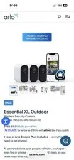Arlo Essential Spotlight Indoor Outdoor 1080p HD Wireless Camera - Pack of 3 