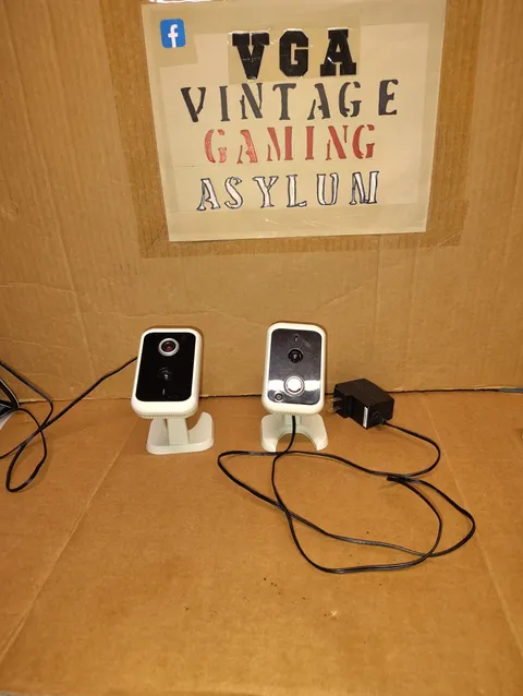 2 X LifeShield SCH1R1-29  SCH1R0 Cameras  Base & Power Supply 2 Security Cams 