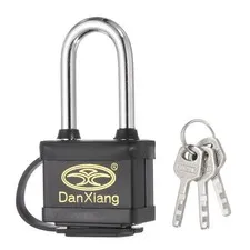 1Pcs Waterproof Padlocks, 3.7 x 1.8 x 1Inch Alloy Steel Outdoor Locks, Black