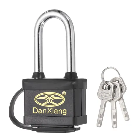 1Pcs Waterproof Padlocks, 3.7 x 1.8 x 1Inch Alloy Steel Outdoor Locks, Black