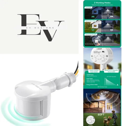 Home Safety Revolution: 180° Motion Sensor with 60FT Detection & Versatile Modes