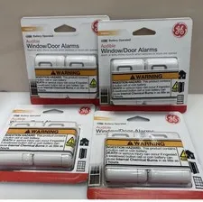 4X GE Audible Window/Door ALARM - Battery Operated 2 Pcs (8 Total)