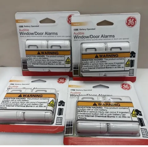 4X GE Audible Window/Door ALARM - Battery Operated 2 Pcs (8 Total)