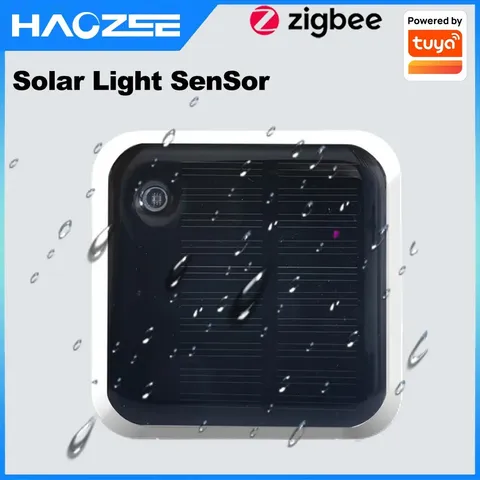 Haozee Tuya Zigbee Solar Light Sensor IP65 Waterproof Wireless Smart With Solar