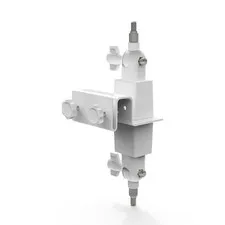 Holicfun 2-in-1 Gutter Mount for Outdoor Cameras and Solar Panels, White