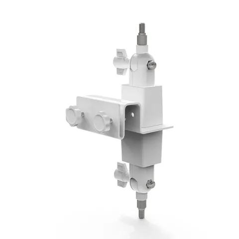 Holicfun 2-in-1 Gutter Mount for Outdoor Cameras and Solar Panels, White