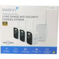 Swann MaxRanger4K Mini Wireless NVR Security System • 3-Pack NEW