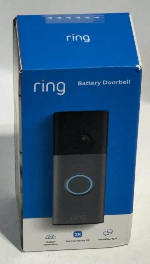 Ring Battery Doorbell (newest model), Retinal 2K with wide-angle video, up to 6x