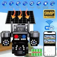 4K HD Camara De Seguridad Solar Inalambricas Para Exterior Con Vision Nocturna
