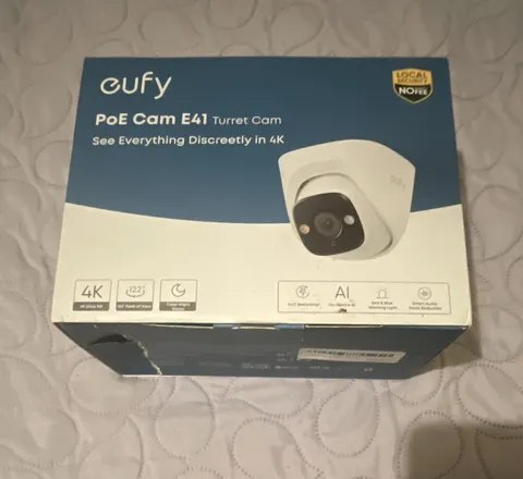eufy PoE Cam E41 Turret 4K IP/Network Wired Night Vision 2-Way Audio White