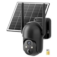 Conico 2K Solar Powered Wireless PTZ Night Vision 4G LTE Outdoor Security Camera