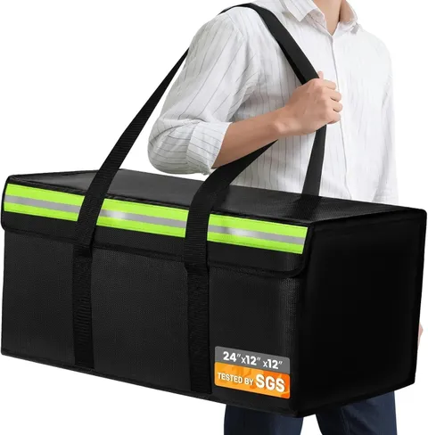 Extra Large Fireproof Document Bag 24x12x12 for Valuables and Photos