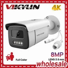 Vikylin 4K 8MP Full Color POE Camera Outdoor NDAA Onvif IP Camera Wired 3.6MM US