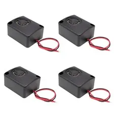 4PCS 110dB Electronic Black Mini Piezo Alarm Siren DC 12V Insurance AntiTheft...