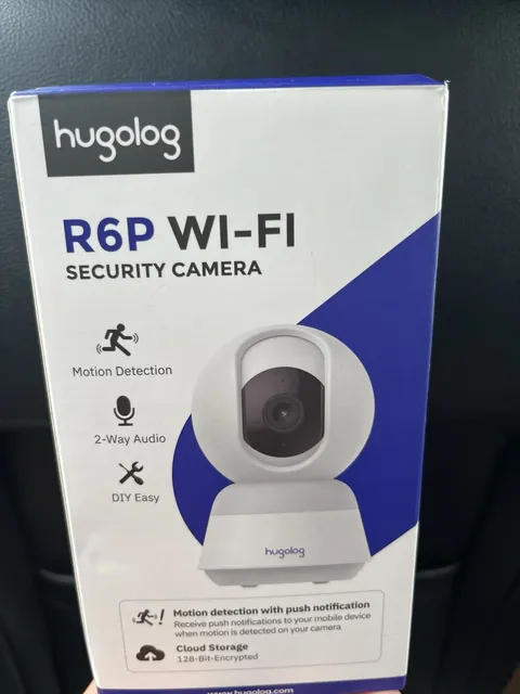 hugolog R6P 1080p Indoor Wi‑Fi Security Camera Motion Detection Two‑Way Audio