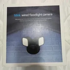 Blink Wired Floodlight Camera, Smart security camera, 2600 lumens, HD BLACK