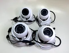 Lot (4) CVI Dome Security Cameras VL-CCD13RF 12V CCTV IR Night Vision BNC -#BX33