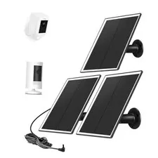 Ri ng Camera Solar Panel, Compatible with Ring Stick Up Cam Battery, Ring Black