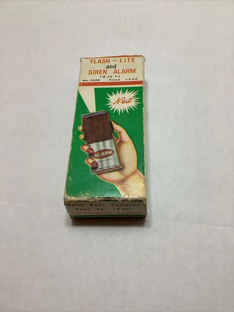 Vintage Pocket Personal Alarm And Light, Original Box, Working, Prop