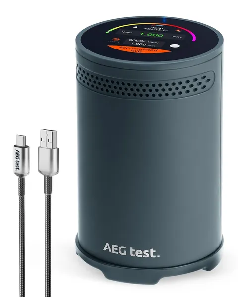 HOUND-3699 AEGTEST Radon Detector Touchscreen Color Display - Blue
