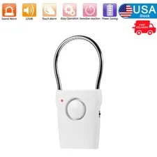 Compact Wireless 120dB Touch Doorknob Alarm Anti Intruder Siren Home Security