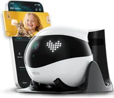 Air 2 Familybot Indoor Security Camera Robot: 2K Pet Camera, Movable Home Robot,
