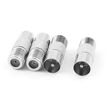 F Type Female to TV PAL Male Jack F/M RF Coax Coaxial Adapter Connector 4pcs