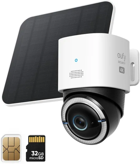 4G LTE Cam S330 4K Cellular Wireless Security Camera Solar Powered & Sim Card