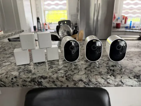 Arlo Pro 5S 2K Indoor/Outdoor Wire Free Spotlight Security Cams (3) +5 Batteries