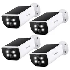 Cinnado Security Cameras Wireless Outdoor - Home Solar White