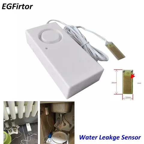120db Water Leak Alarm Flood Level Overflow Detector Sensor Home Security Alert