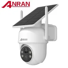 ANRAN Solar Security Camera Wireless Outdoor PIR PTZ WiFi 2.4G 1/2pcs 3/5MP