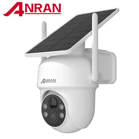 ANRAN Solar Security Camera Wireless Outdoor PIR PTZ WiFi 2.4G 1/2pcs 3/5MP