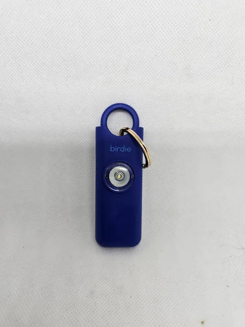 Birdie Personal Safety Alarm Keychain Blue LED Light Tested Working