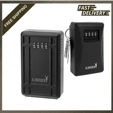 Key Lock Box Weatherproof Wall Mount Secure Combination Safe for Keys Indoor