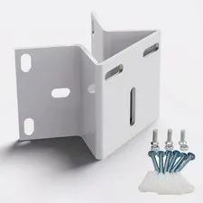 GZQIUYI Outdoor Corner Security Camera Mount - White Metal Bracket for CCTV S...