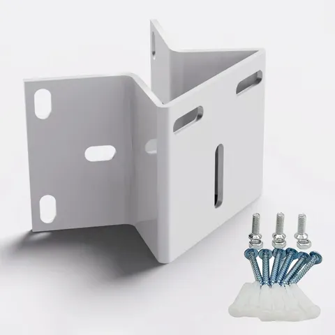 GZQIUYI Outdoor Corner Security Camera Mount - White Metal Bracket for CCTV S...